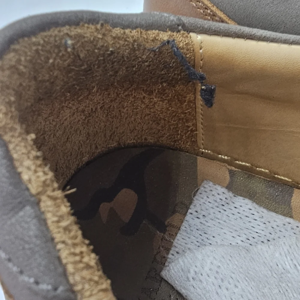 Warfield & Grand Seawall Low Top Sneaker Gray Tan Mens Size 10 Leather